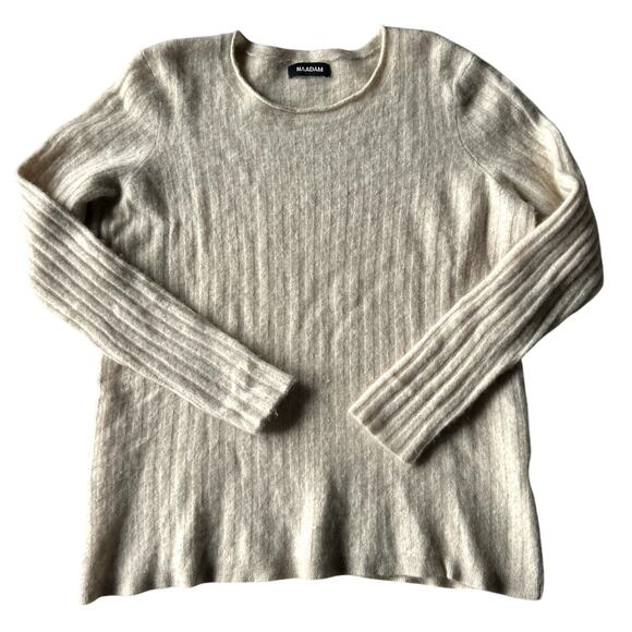 NAADAM Sweaters - NAADAM Women's 100% Cashmere Ribbed Cream Sweater Womens Size M